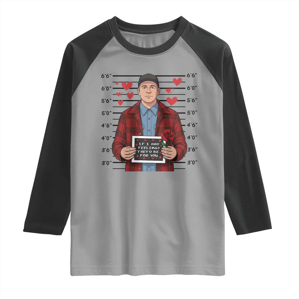 Ed Gein Valentine Meme Raglan Shirt Funny Horror Movie TS14 Sport Gray Black Print Your Wear