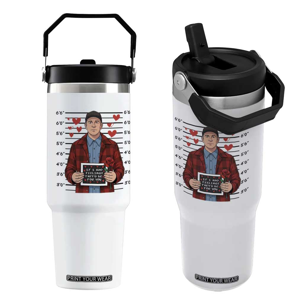 Ed Gein Valentine Meme Flip Straw Tumbler Funny Horror Movie TS14 One Size: 30 oz White Print Your Wear