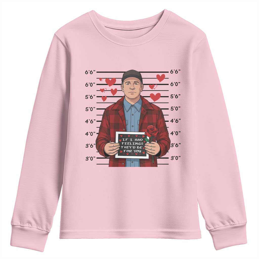 Ed Gein Valentine Meme Youth Sweatshirt Funny Horror Movie TS14 Light Pink Print Your Wear