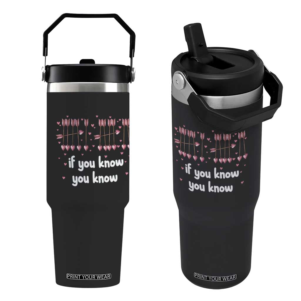 67 Valetines Meme Flip Straw Tumbler Funny Six Seven If You Know TS14 One Size: 30 oz Black Print Your Wear