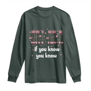 67 Valetines Meme Long Sleeve Shirt Funny Six Seven If You Know TS14 Dark Forest Green Print Your Wear
