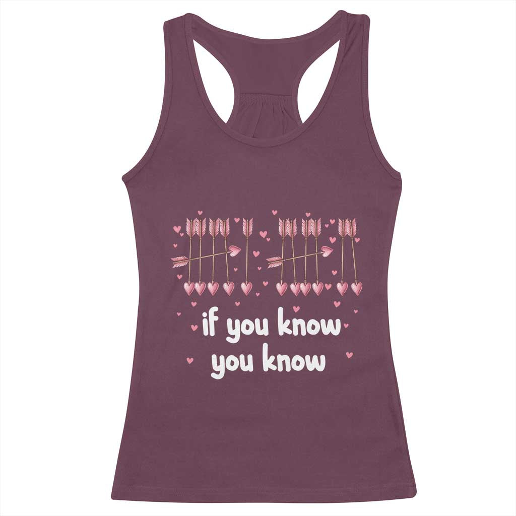 67 Valetines Meme Racerback Tank Top Funny Six Seven If You Know TS14 Maroon Print Your Wear