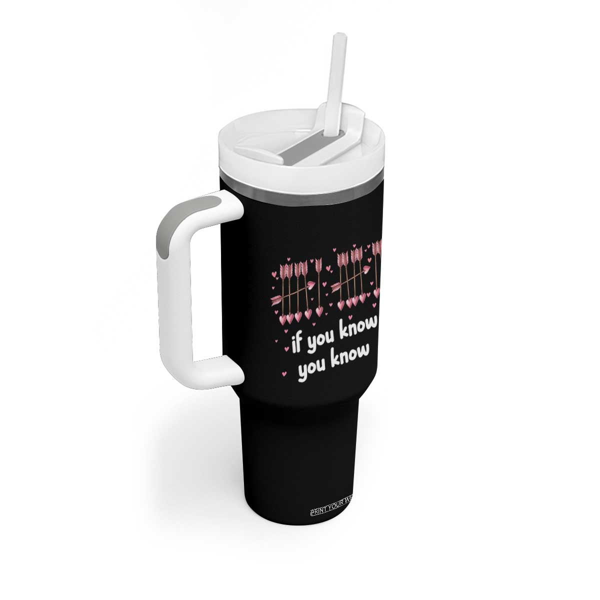 67 Valetines Meme Tumbler With Handle Funny Six Seven If You Know TS14 Print Your Wear
