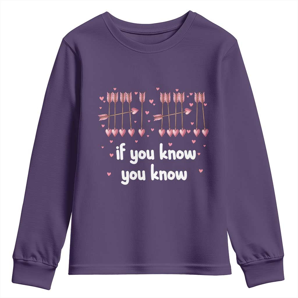 67 Valetines Meme Youth Sweatshirt Funny Six Seven If You Know TS14 Purple Print Your Wear