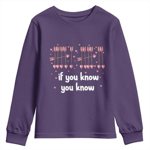 67 Valetines Meme Youth Sweatshirt Funny Six Seven If You Know TS14 Purple Print Your Wear