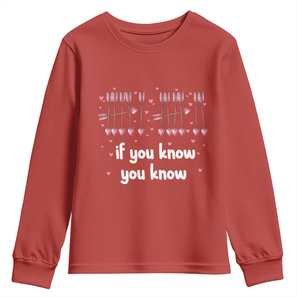 67 Valetines Meme Youth Sweatshirt Funny Six Seven If You Know TS14 Red Print Your Wear