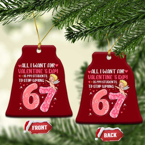 67 Valetines Meme Ceramic Ornament Funny Teacher Sayings Six Seven TS14 Print Your Wear