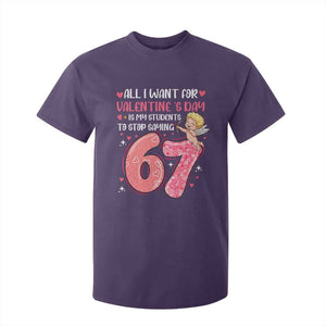 67 Valetines Meme T Shirt For Kid Funny Teacher Sayings Six Seven TS14 Purple Print Your Wear