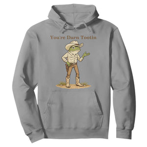 You're Darn Tootin Hoodie Funny Cowboy Frog Meme TS14 Sport Gray Print Your Wear