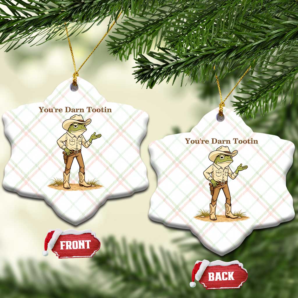 You're Darn Tootin Ceramic Ornament Funny Cowboy Frog Meme TS14 Print Your Wear