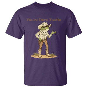 You're Darn Tootin T Shirt Funny Cowboy Frog Meme TS14 Purple Print Your Wear