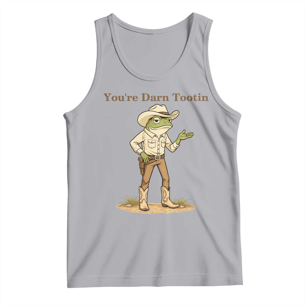 You're Darn Tootin Tank Top Funny Cowboy Frog Meme TS14 Athletic Heather Print Your Wear