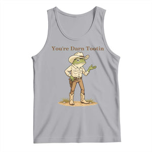 You're Darn Tootin Tank Top Funny Cowboy Frog Meme TS14 Athletic Heather Print Your Wear