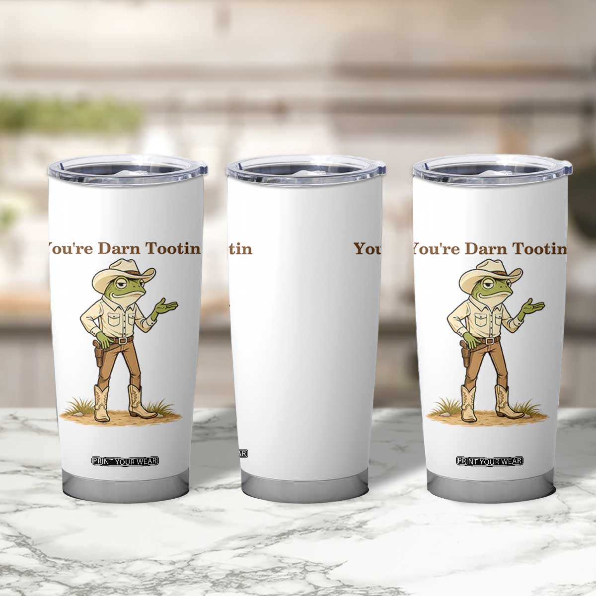 You're Darn Tootin Tumbler Cup Funny Cowboy Frog Meme TS14 Print Your Wear