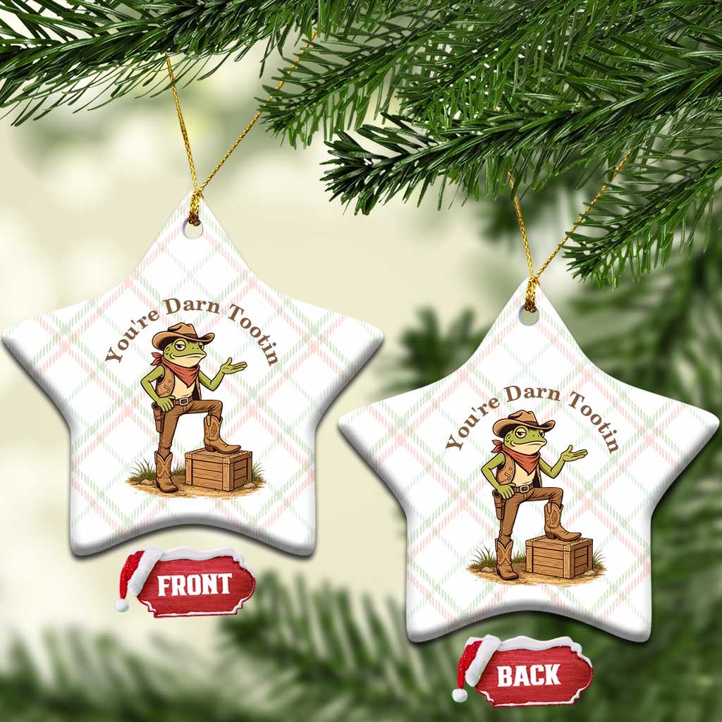 You're Darn Tootin Ceramic Ornament Funny Cowboy Frog Sarcastic Meme TS14 Print Your Wear