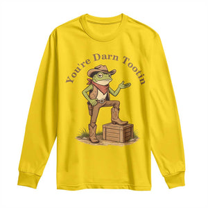 You're Darn Tootin Long Sleeve Shirt Funny Cowboy Frog Sarcastic Meme TS14 Daisy Print Your Wear