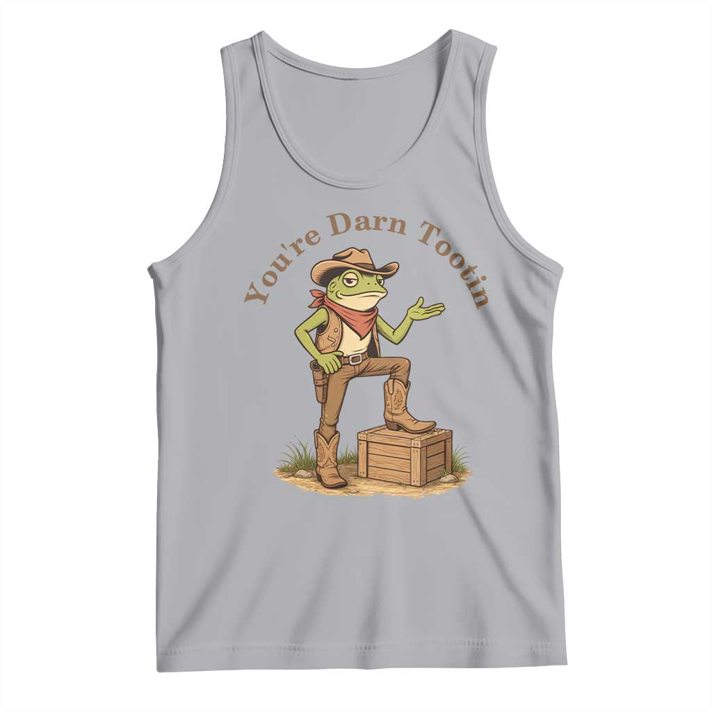 You're Darn Tootin Tank Top Funny Cowboy Frog Sarcastic Meme TS14 Athletic Heather Print Your Wear