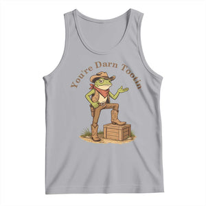 You're Darn Tootin Tank Top Funny Cowboy Frog Sarcastic Meme TS14 Athletic Heather Print Your Wear