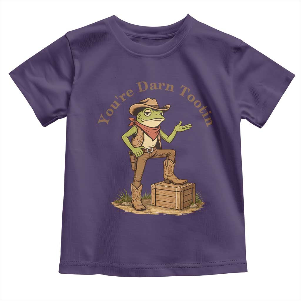 You're Darn Tootin Toddler T Shirt Funny Cowboy Frog Sarcastic Meme TS14 Purple Print Your Wear