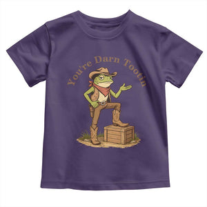 You're Darn Tootin Toddler T Shirt Funny Cowboy Frog Sarcastic Meme TS14 Purple Print Your Wear