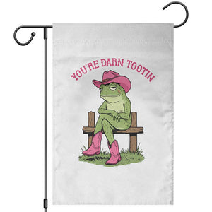 You're Darn Tootin Garden Flag Funny Cowgirl Frog Sarcastic Meme TS14 White Print Your Wear