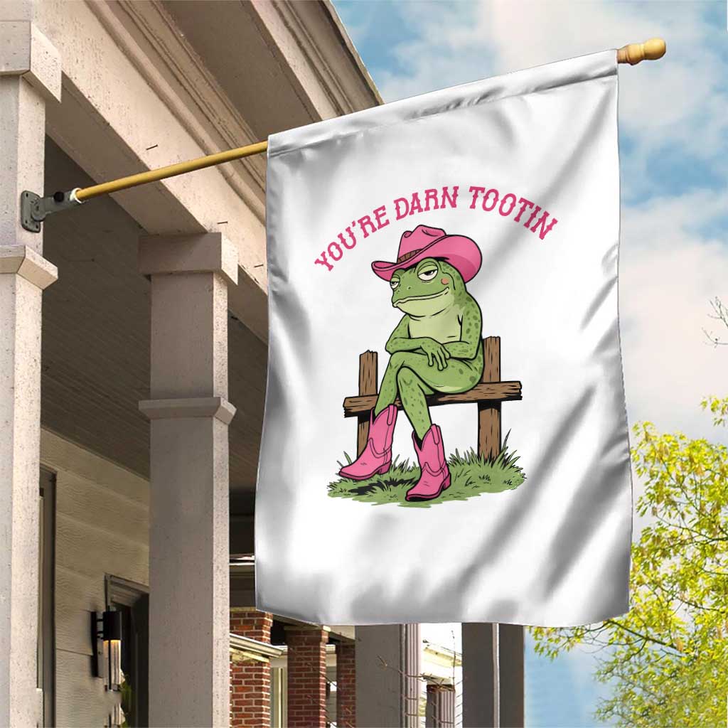 You're Darn Tootin Garden Flag Funny Cowgirl Frog Sarcastic Meme TS14 Print Your Wear