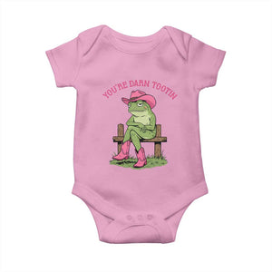 You're Darn Tootin Baby Onesie Funny Cowgirl Frog Sarcastic Meme TS14 Light Pink Print Your Wear