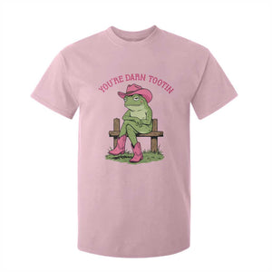 You're Darn Tootin T Shirt For Kid Funny Cowgirl Frog Sarcastic Meme TS14 Light Pink Print Your Wear