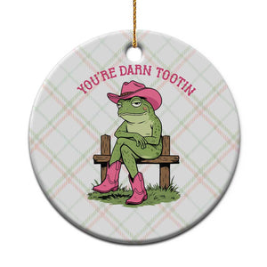 You're Darn Tootin Ceramic Ornament Funny Cowgirl Frog Sarcastic Meme TS14 1pc Christmas Plaid Print Your Wear