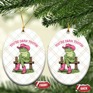 You're Darn Tootin Ceramic Ornament Funny Cowgirl Frog Sarcastic Meme TS14 Print Your Wear