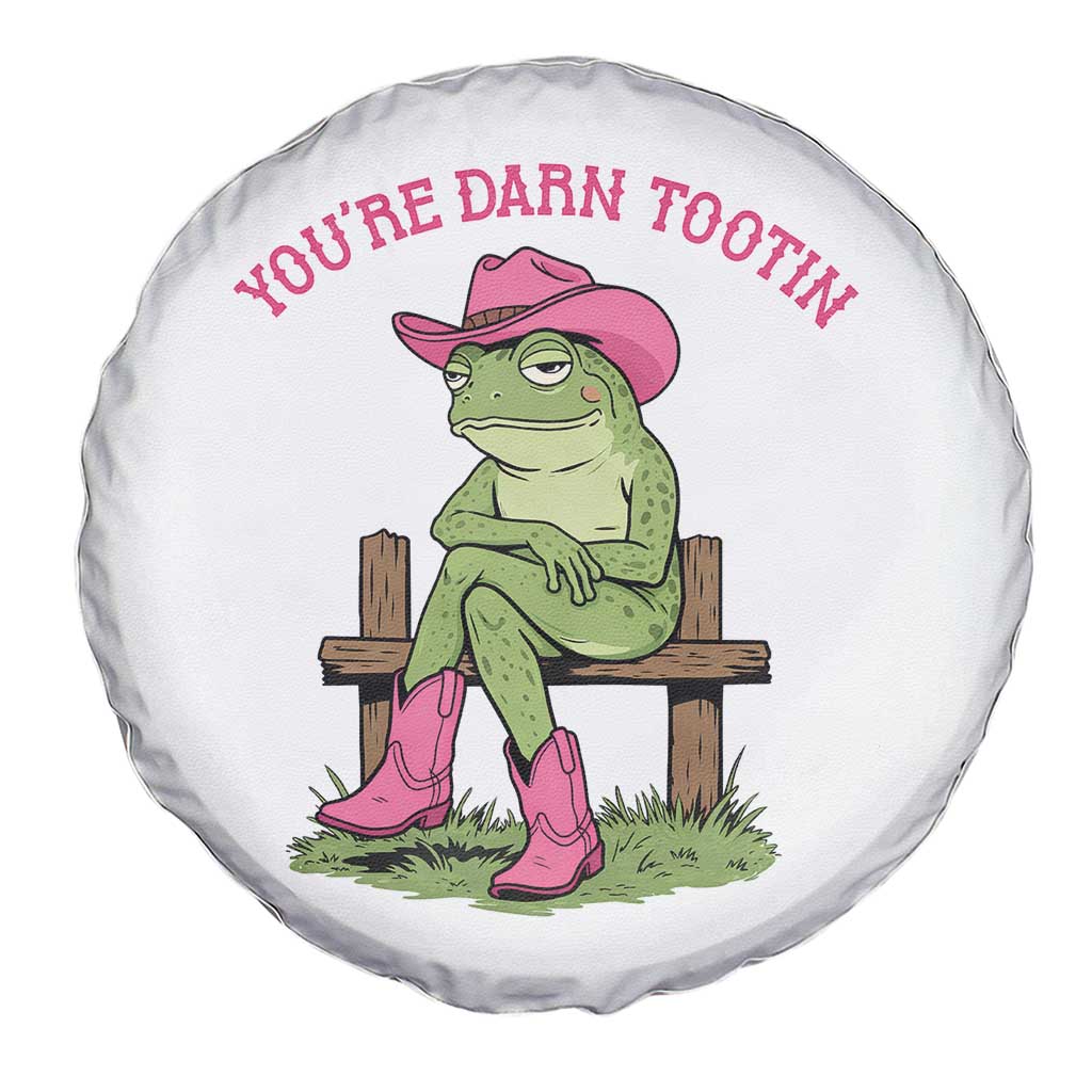 You're Darn Tootin Spare Tire Cover Funny Cowgirl Frog Sarcastic Meme TS14 Print Your Wear