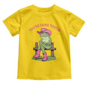 You're Darn Tootin Toddler T Shirt Funny Cowgirl Frog Sarcastic Meme TS14 Daisy Print Your Wear