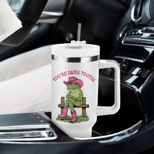 You're Darn Tootin Tumbler With Handle Funny Cowgirl Frog Sarcastic Meme TS14 Print Your Wear