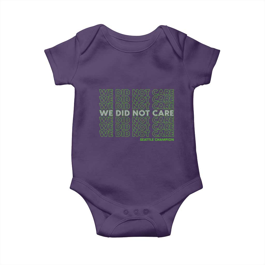 We Did Not Care Baby Onesie Powerful Sarcastic Quote TS14 Purple Print Your Wear