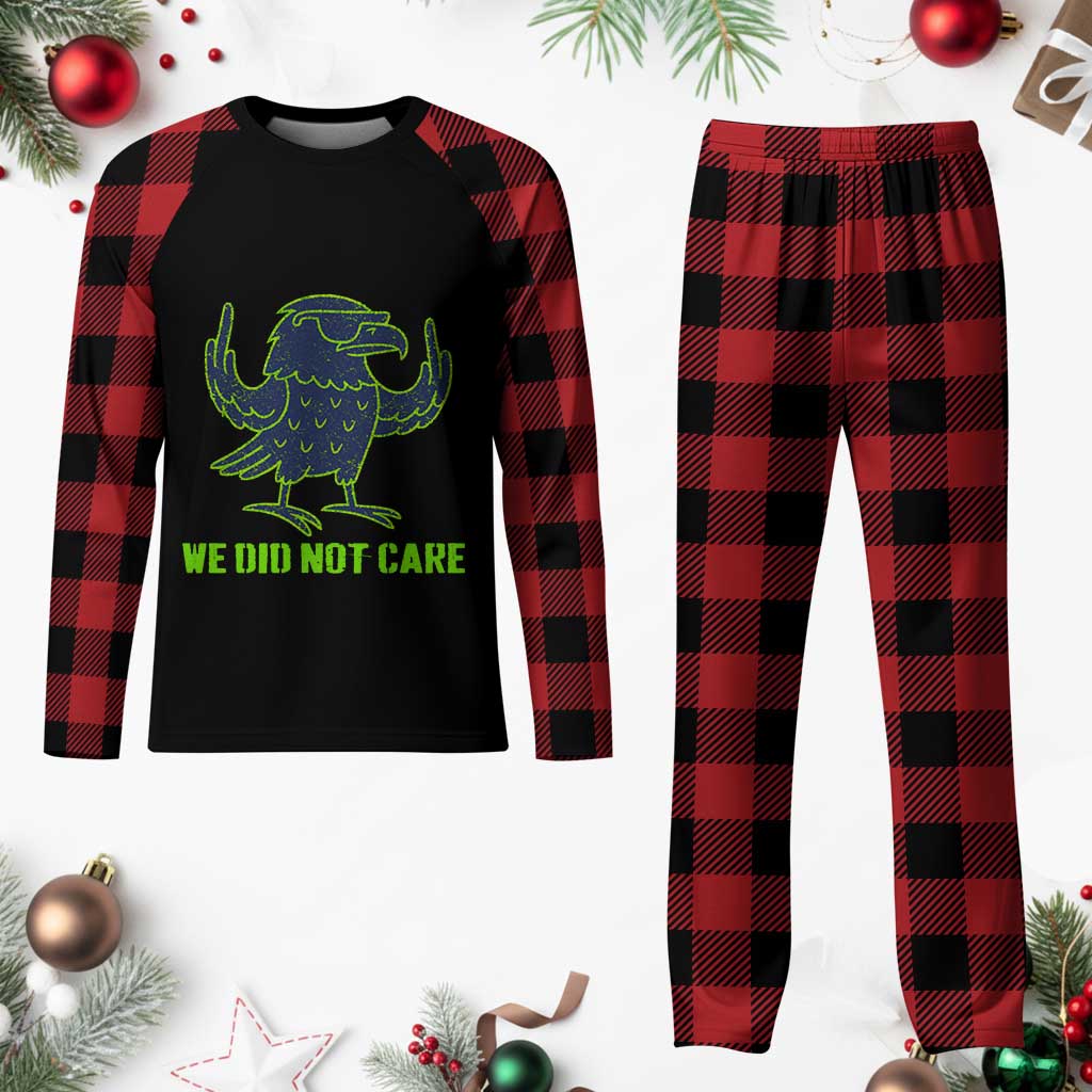 We Did Not Care Plaid Pajama Set Funny Sarcastic Quote Statement TS14 Buffalo Plaid Print Your Wear