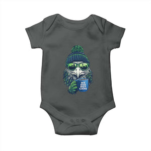 We Did Not Care Baby Onesie Seattle Championship Quote TS14 Dark Heather Print Your Wear