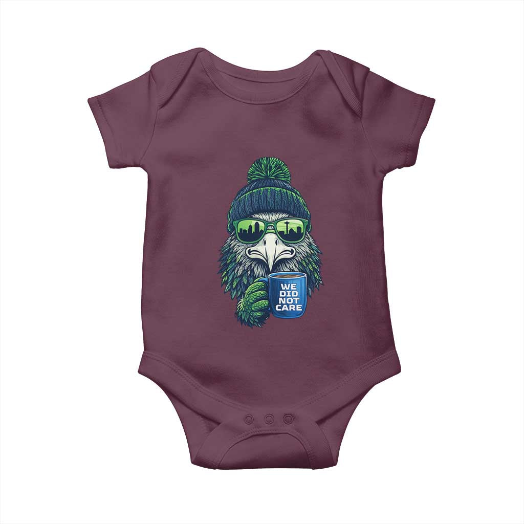 We Did Not Care Baby Onesie Seattle Championship Quote TS14 Maroon Print Your Wear