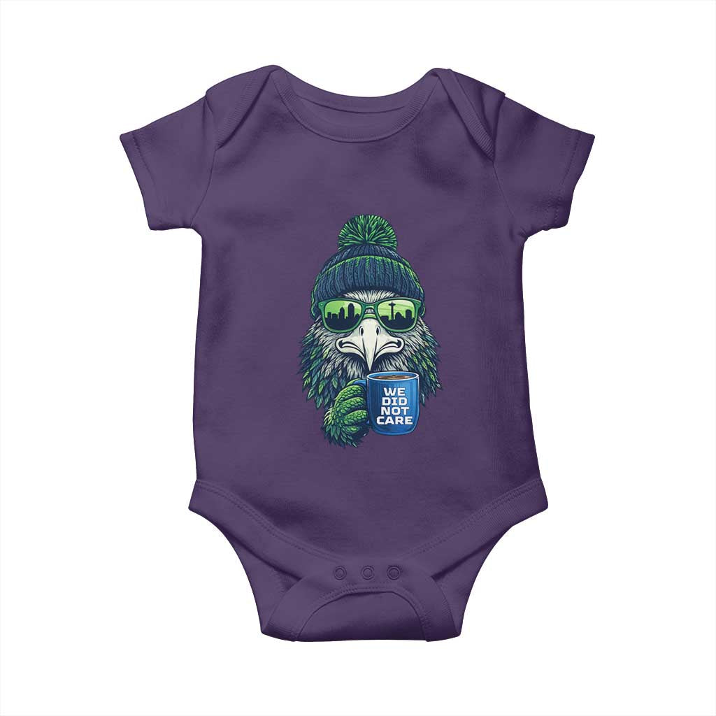 We Did Not Care Baby Onesie Seattle Championship Quote TS14 Purple Print Your Wear