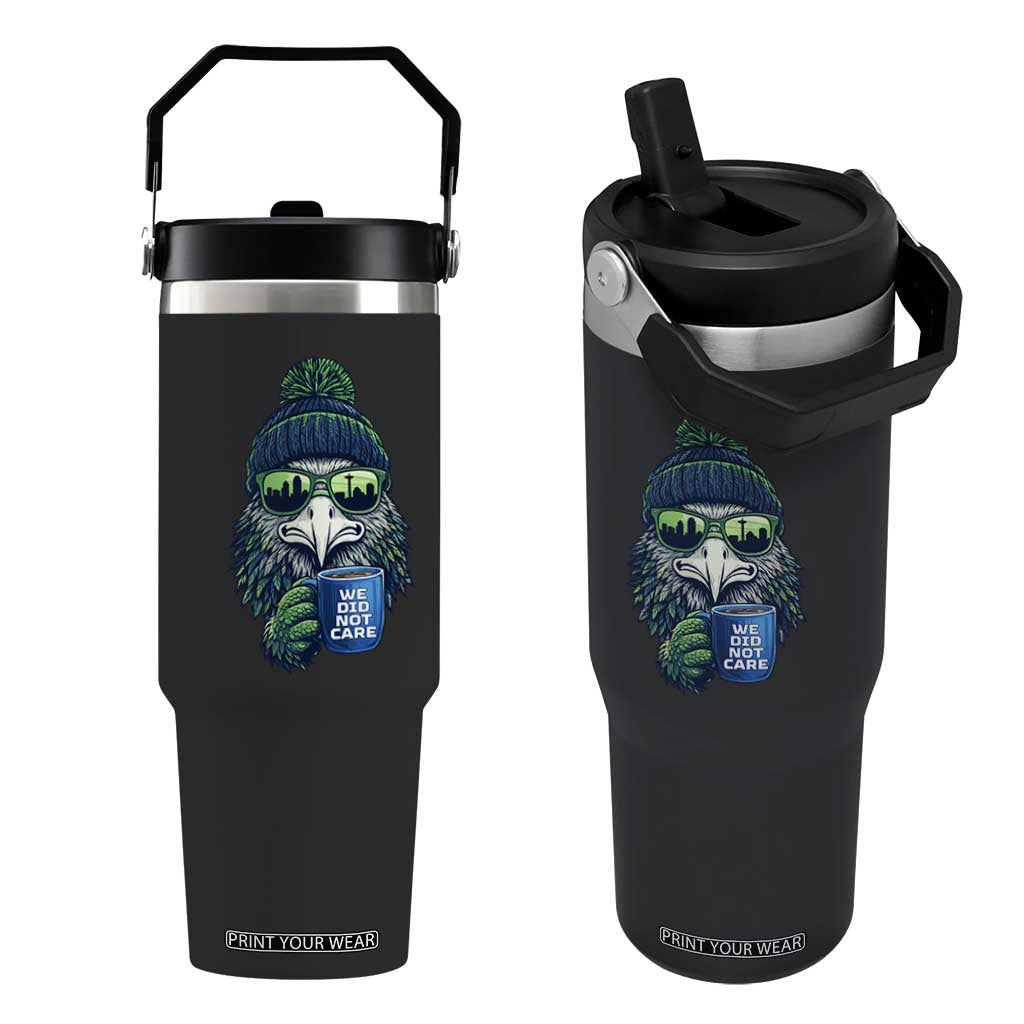 We Did Not Care Flip Straw Tumbler Seattle Championship Quote TS14 One Size: 30 oz Black Print Your Wear