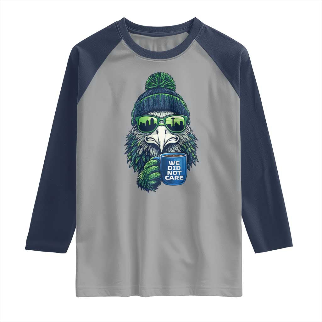 We Did Not Care Raglan Shirt Seattle Championship Quote TS14 Sport Gray Navy Print Your Wear