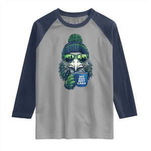 We Did Not Care Raglan Shirt Seattle Championship Quote TS14 Sport Gray Navy Print Your Wear