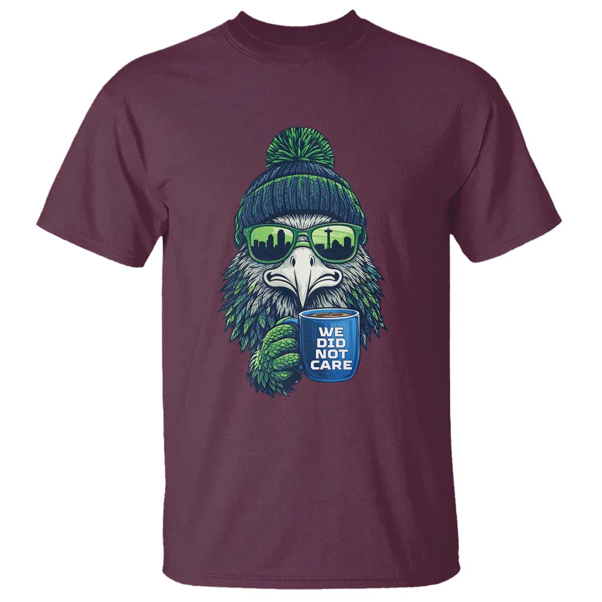 We Did Not Care T Shirt - Seattle Championship Quote TS14 Maroon Print Your Wear