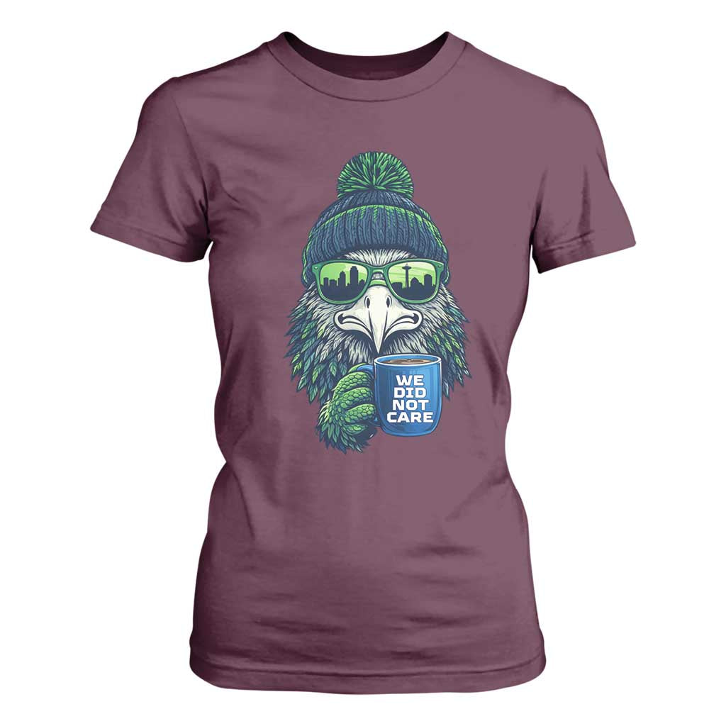 We Did Not Care T Shirt For Women - Seattle Championship Quote TS14 Maroon Print Your Wear