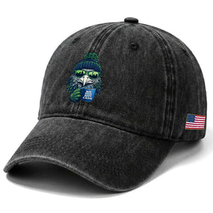 We Did Not Care Washed Cotton Baseball Cap Seattle Championship Quote TS14 Print Your Wear