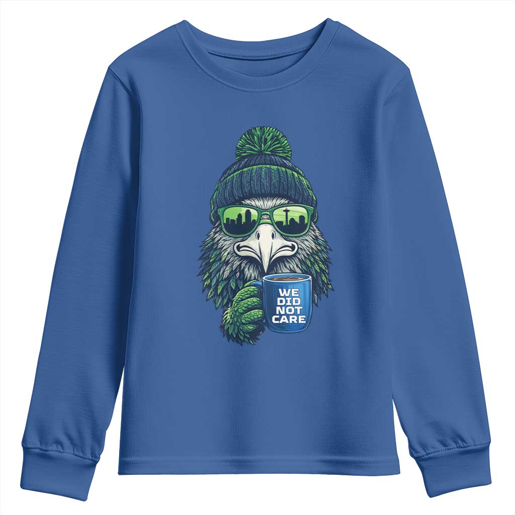 We Did Not Care Youth Sweatshirt Seattle Championship Quote TS14 Royal Blue Print Your Wear