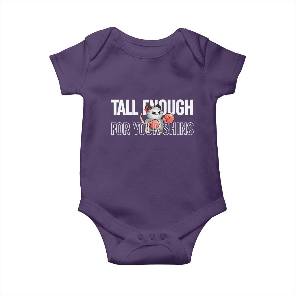 Tall Enough For Your Shins Baby Onesie Funny Possum Boxing Meme TS14 Purple Print Your Wear