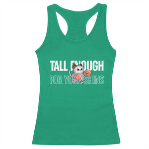 Tall Enough For Your Shins Racerback Tank Top Funny Possum Boxing Meme TS14 Irish Green Print Your Wear