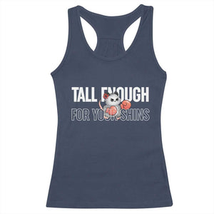 Tall Enough For Your Shins Racerback Tank Top Funny Possum Boxing Meme TS14 Navy Print Your Wear