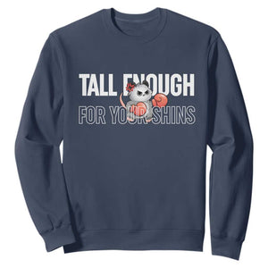 Tall Enough For Your Shins Sweatshirt Funny Possum Boxing Meme TS14 Navy Print Your Wear