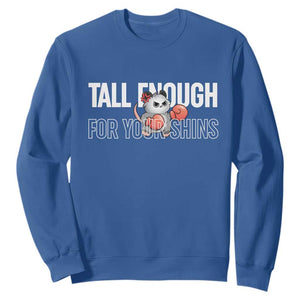 Tall Enough For Your Shins Sweatshirt Funny Possum Boxing Meme TS14 Royal Blue Print Your Wear